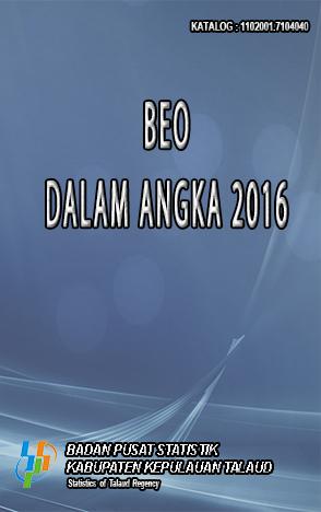 Kecamatan Beo Dalam Angka 2016