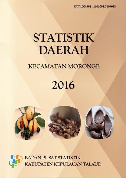 Statistik Daerah Kecamatan Moronge 2016